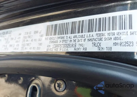 2016 Ram 1500 Tradesman from USA, damaged, VIN 1C6RR7ST3GS251016